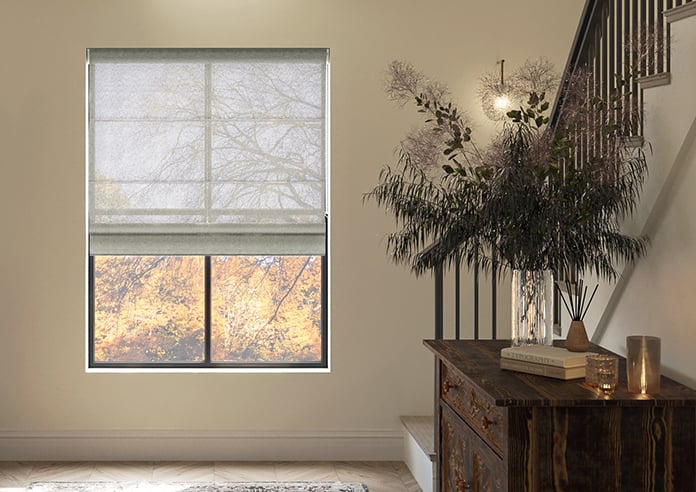 Pescara Voile, Fossil Grey - Motorised Roman Blind - Image 3